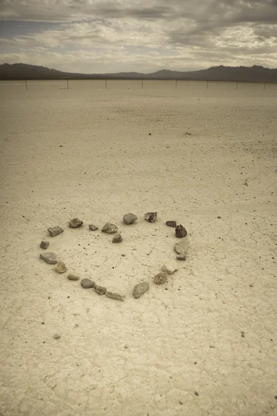 Heart shape made with stone — Stock Photo, Image