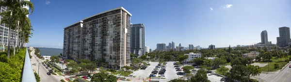 Słoneczny panorama miami beach — Zdjęcie stockowe