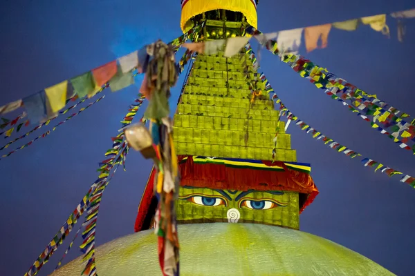 Boudhanath Stupa at night — Stock Photo, Image