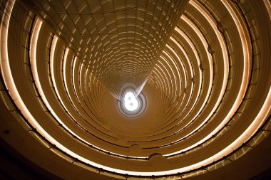 Interior view of the Jin Mao Tower clipart