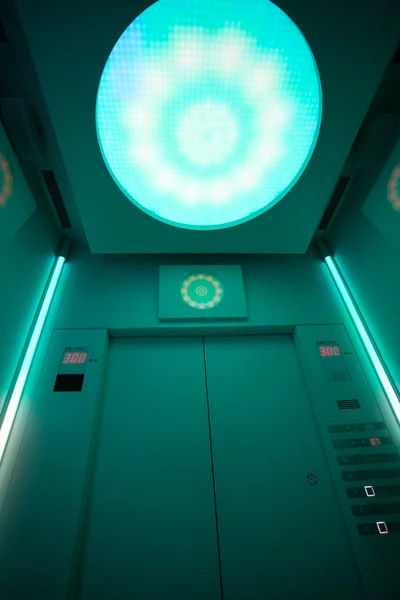 Futuristic green lift — Stock Photo, Image