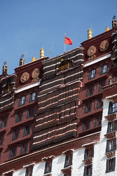 Detalhe do Palácio de Potala, Tibete — Fotografia de Stock