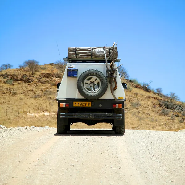 在纳米比亚的车 — 图库照片