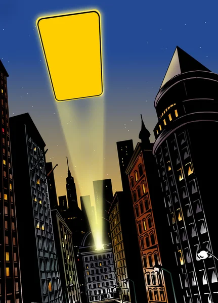 gece gökyüzünde ışık ile şehir