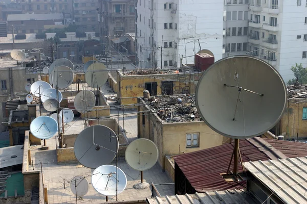 Satellite dishes in Cairo — Stock Photo, Image