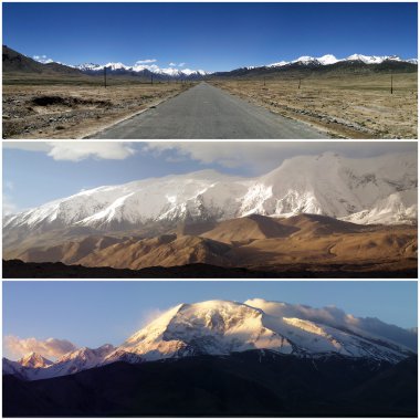 Karakoram mountains in china clipart