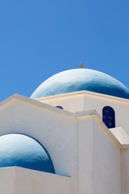 çok güzel bir mavi ve beyaz Ortodoks Kilisesi Çatı