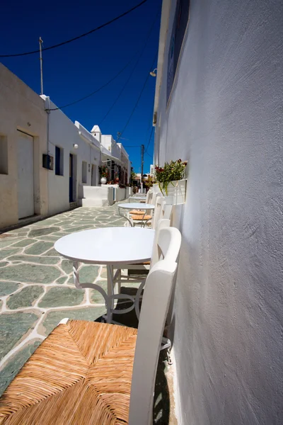 Typical traditional greek white and blue houses — Stock Photo, Image