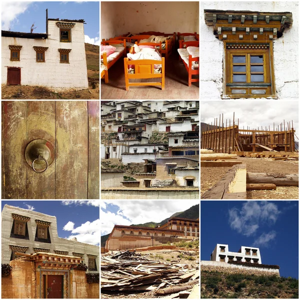 Tibetská architektura v Číně — Stock fotografie