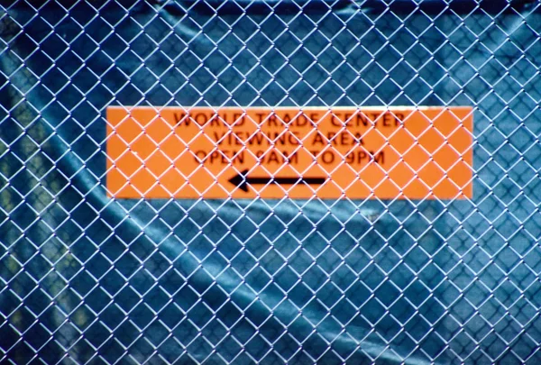 Podepsat ground zero new-york. — Stock fotografie