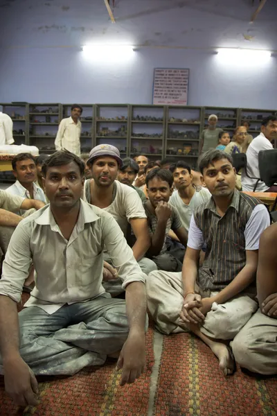 Group of workers wokring for fair trade Tara Organization in Agr — Stock Photo, Image