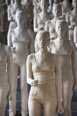 grup seksi sarhoş kadın Heykel Müzesi'nde shanghai