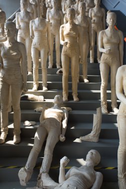grup seksi sarhoş kadın Heykel Müzesi'nde shanghai