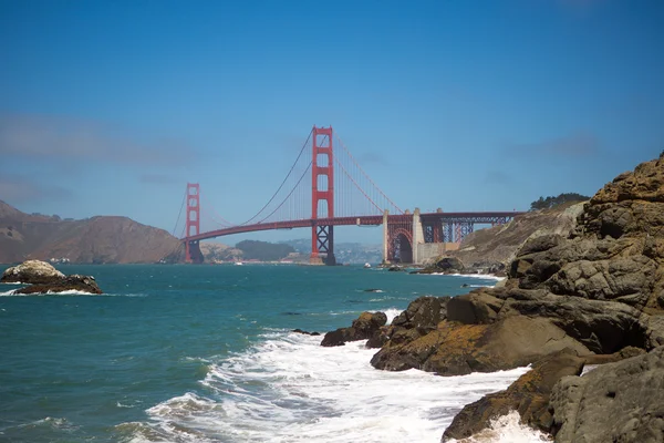 Panorama van de golden gate bridge, san francisco 2012 — Stockfoto