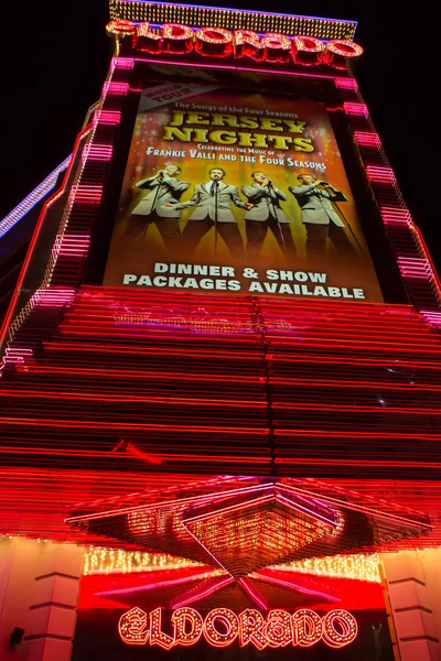 Eingang des Casinos Eldorado in Reno bei Nacht — Stockfoto