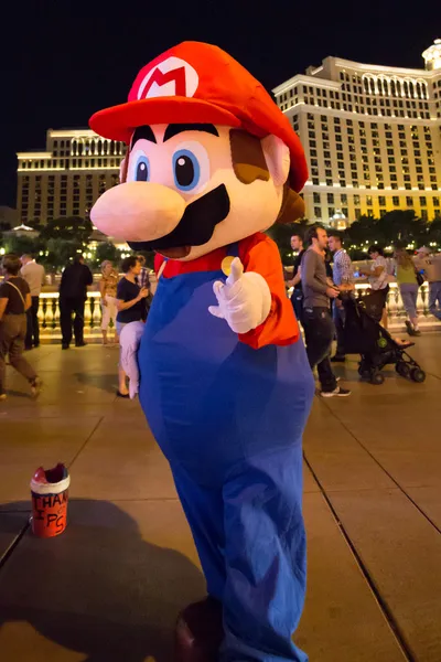 Super Mario y el Bellagio Casino Hotel — Foto de Stock