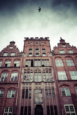 Gdansk, Polonya eski evleri
