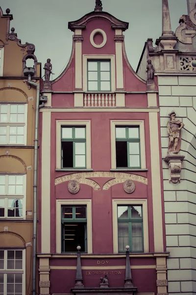 Старые дома в Гданьске, Польша — стоковое фото