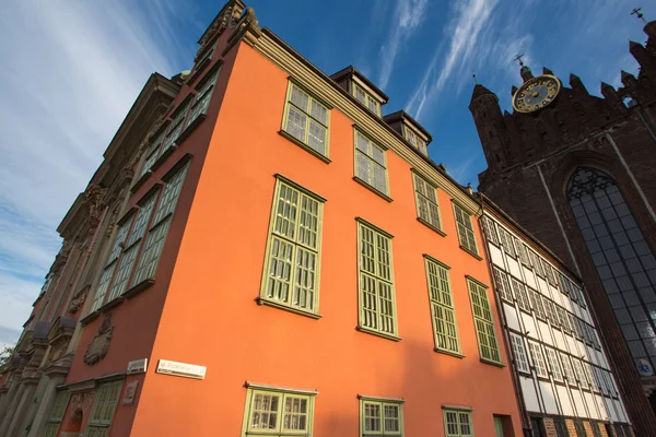 Klasická architektura ve starém městě Gdaňsku — Stock fotografie