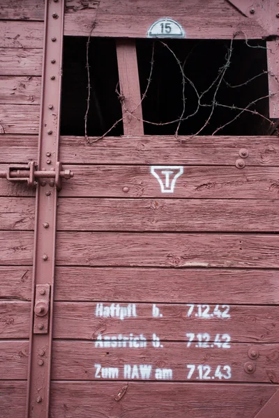 Detail des historischen Zuges am Bahnhof Radegast in Polen — Stockfoto