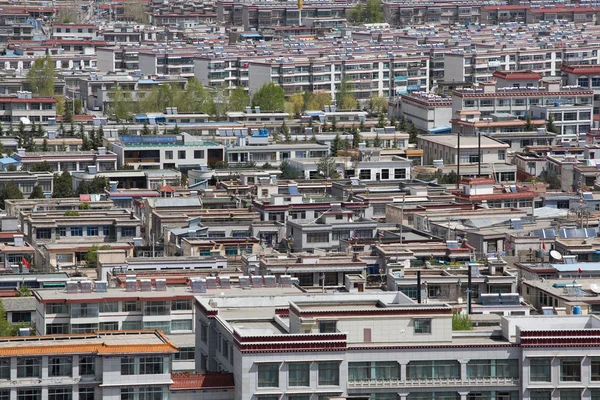 Panorama de la nouvelle ville de Lhassa, Tibet — Photo