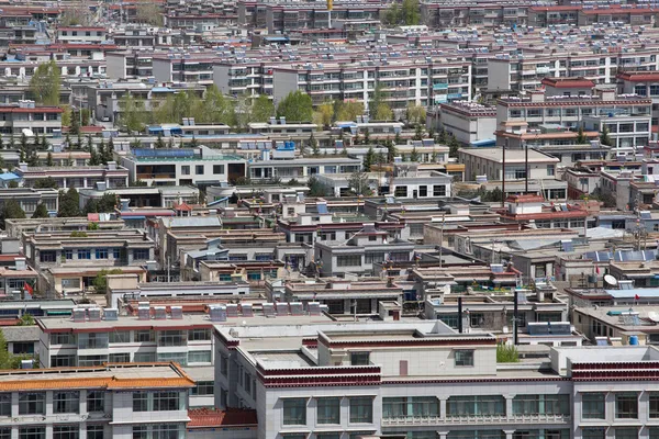 lhasa, tibet yeni şehir panoraması