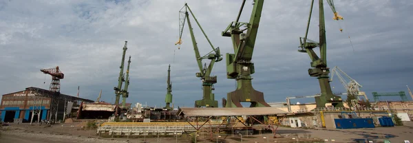 Stocznia gdanska endüstriyel fabrika — Stok fotoğraf