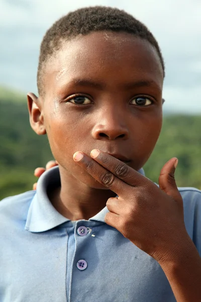 Retrato de uma criança na Garden Road, África do Sul — Fotografia de Stock