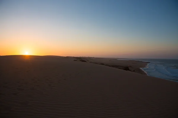 Vista do pôr do sol da costa colombiana em La Guajira — Fotografia de Stock