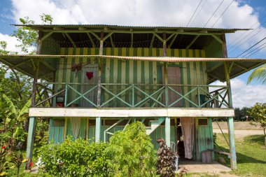 geleneksel palm işçi evi Kosta Rika
