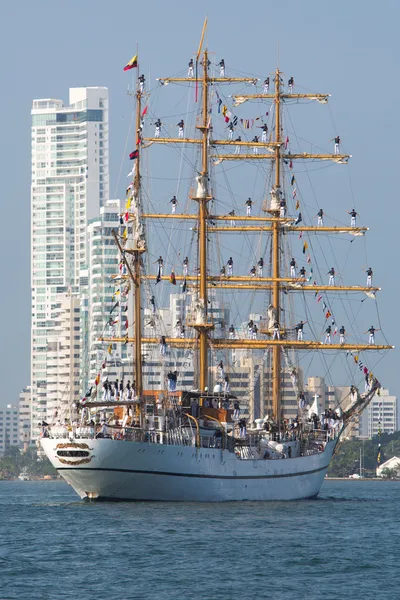 Cadets from the Almirante Padilla Naval school — Stock Photo, Image