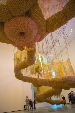 Art installation made of Ernesto Neto in Bilbao clipart