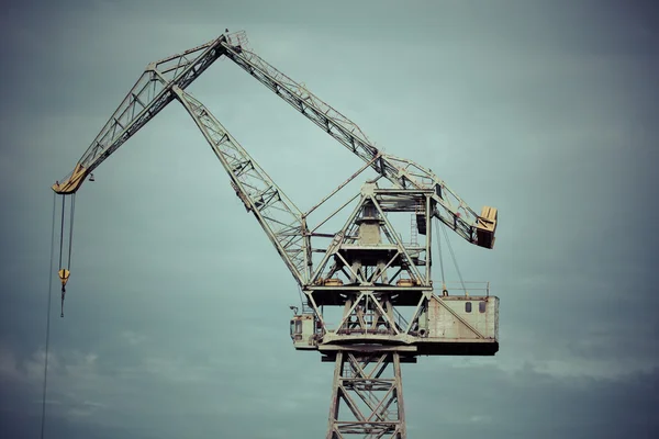 Vista industrial en astillero de Gdansk — Foto de Stock