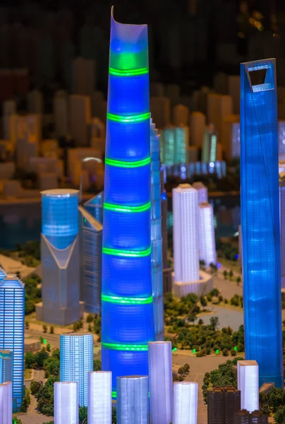 3D-Modell der Stadt Shanghai — Stockfoto