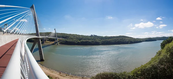 Panoramic view of the Terenez bridge — Stock Photo, Image