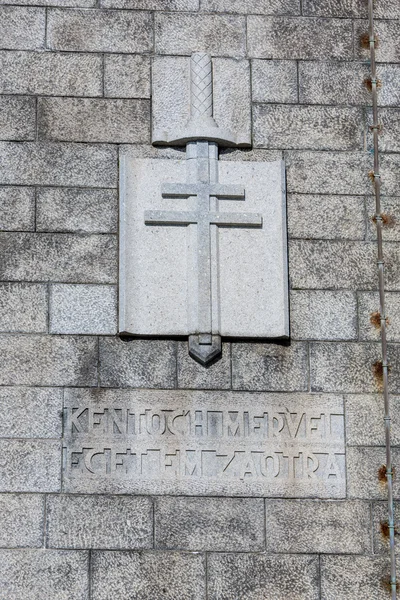 Detail of War monument in Pen Hir, Brittany — Stock Photo, Image