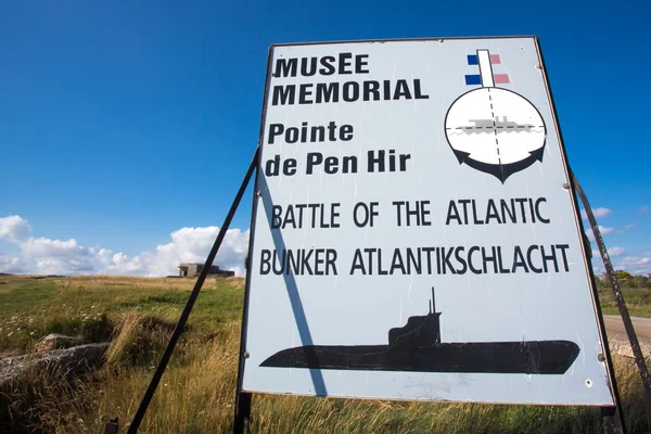 Signo del memorial de la batalla del Atlántico en Bretaña , — Foto de Stock
