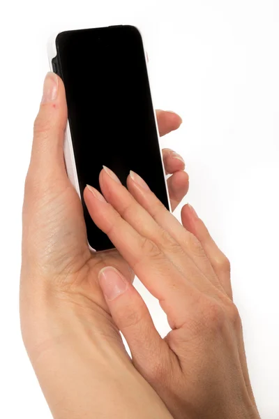 Frauenhände mit Smartphone — Stockfoto