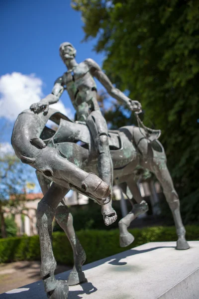 Four horsemen of the Apocalypse statue in Brugge — Stock Photo, Image