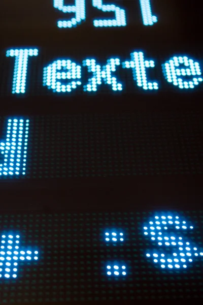 Ordet texte visas på led display — Stockfoto
