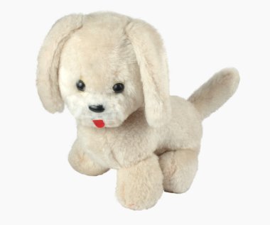Beyaz oyuncak köpek