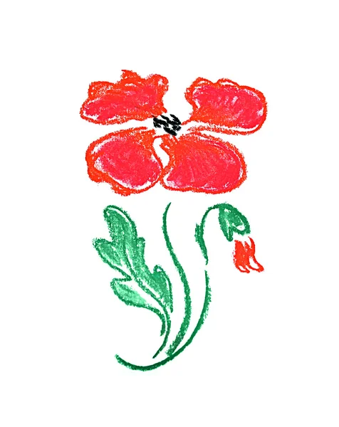 Stylized poppy flower — Stock Photo, Image