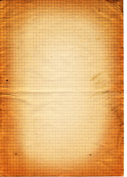 Old yellow textured checked Paper — Stock Photo, Image