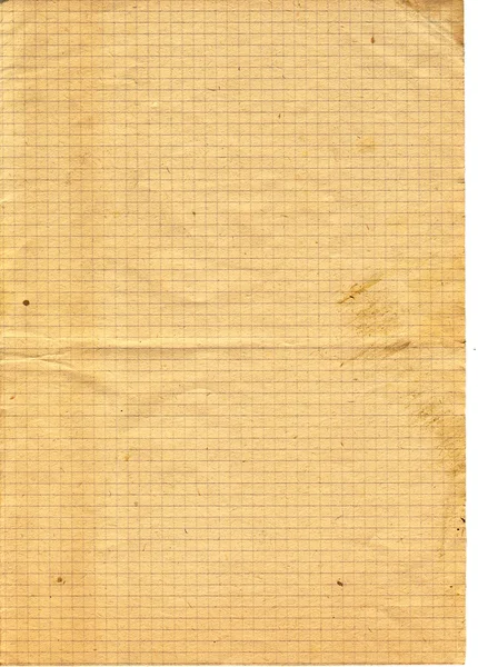 古い黄色テクスチャ チェック紙 — ストック写真