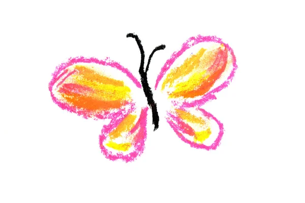 Mariposa rosa ilustración simple — Foto de Stock