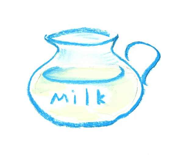 Иллюстрация с молоком — стоковое фото