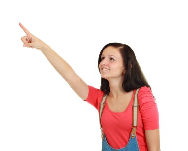 işaret ve sürpriz arayan kadın