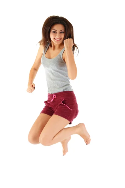 Young woman jumping — Stock Photo, Image