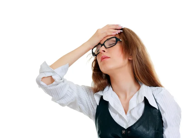 Woman having headache — Stock Photo, Image