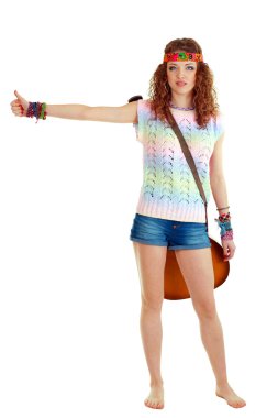 Otostop genç kadın